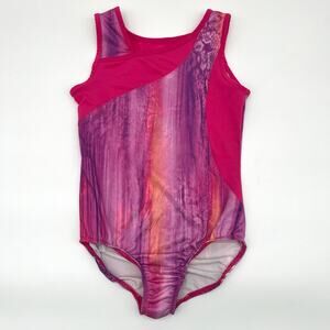 DANSKIN Girl's M (7-8), Dance Competition Leotard, Pink Purple Shimmer